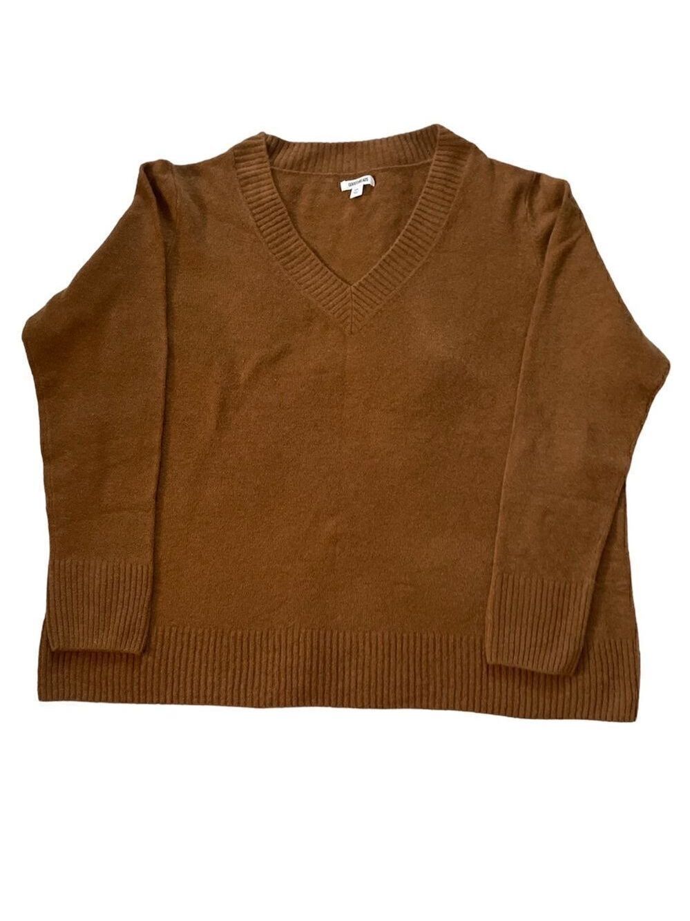 Men's V-Neck Sweater XXL Toffee Brown - Picture 7 of 8